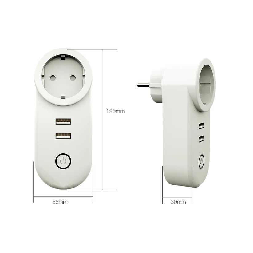 Tomada Inteligente Zigbee 3.0 com 2 USB