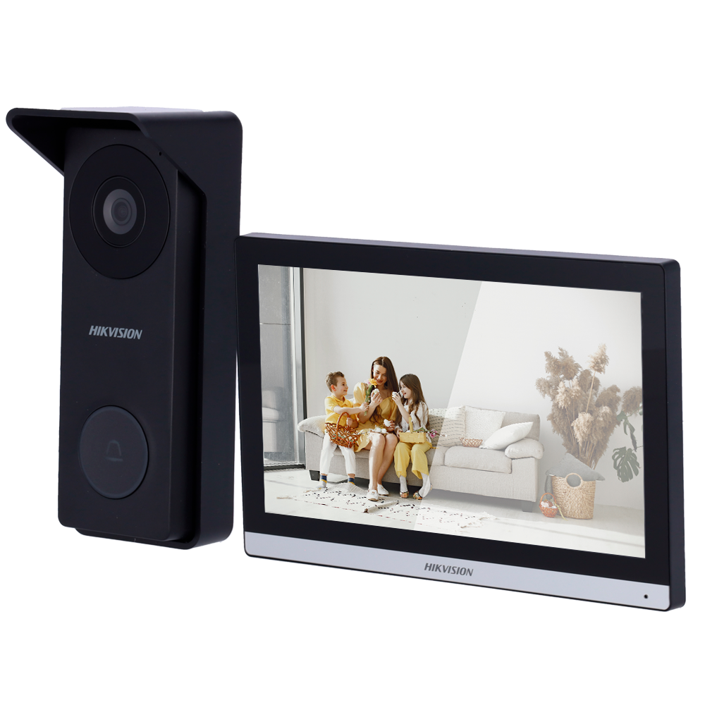 Kit de videoporteiro DS-KIS313-P Conexão 4 fios