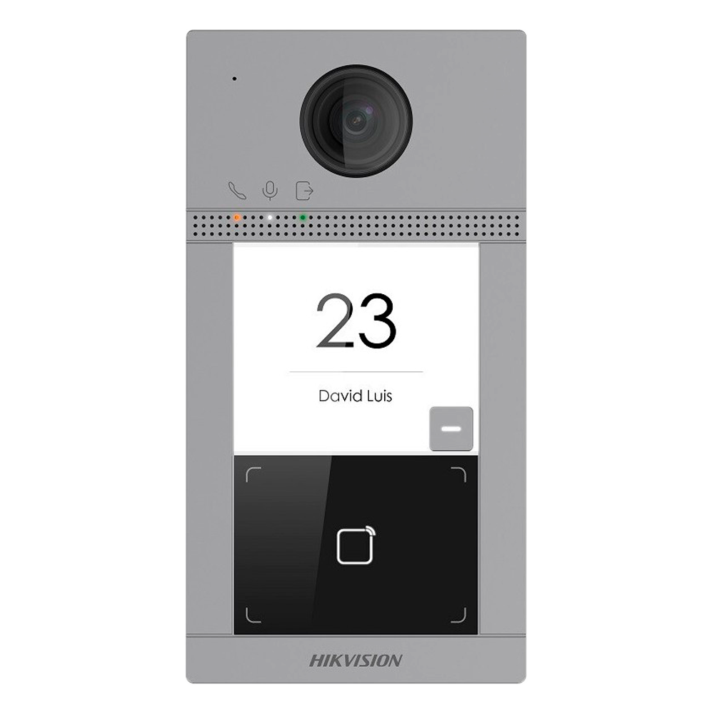 Videoporteiro IP WiFi Câmara 2 Mpx com abertura com Cartão MF 2 Relés DS-KV8113-WME1(C)