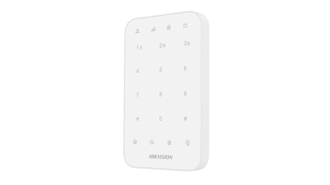 Teclado Led para controlo de alarme HIKAXPRO DS-PK1-E-WE