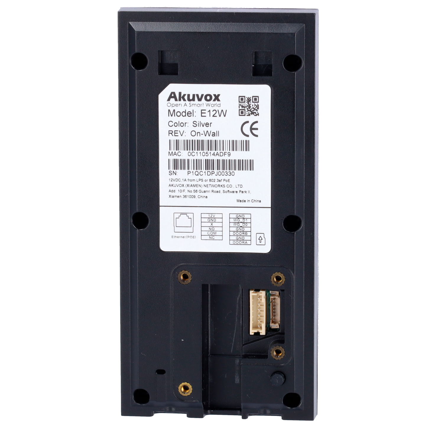 Videoporteiro IP em superficie Câmara 2 Mpx | Áudio bidirecional Akuvox AK-E12W