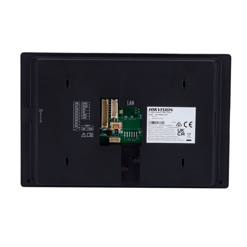 Monitor Para Videoporteiro Ecrã tátil POE Com Moldura Estreita DS-KH6350-TE1