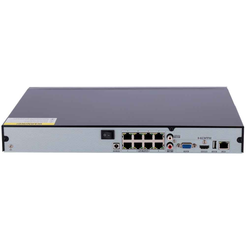 Gravador 8 canais com 8 portas PoE Safire SF-NVR6108A-A1