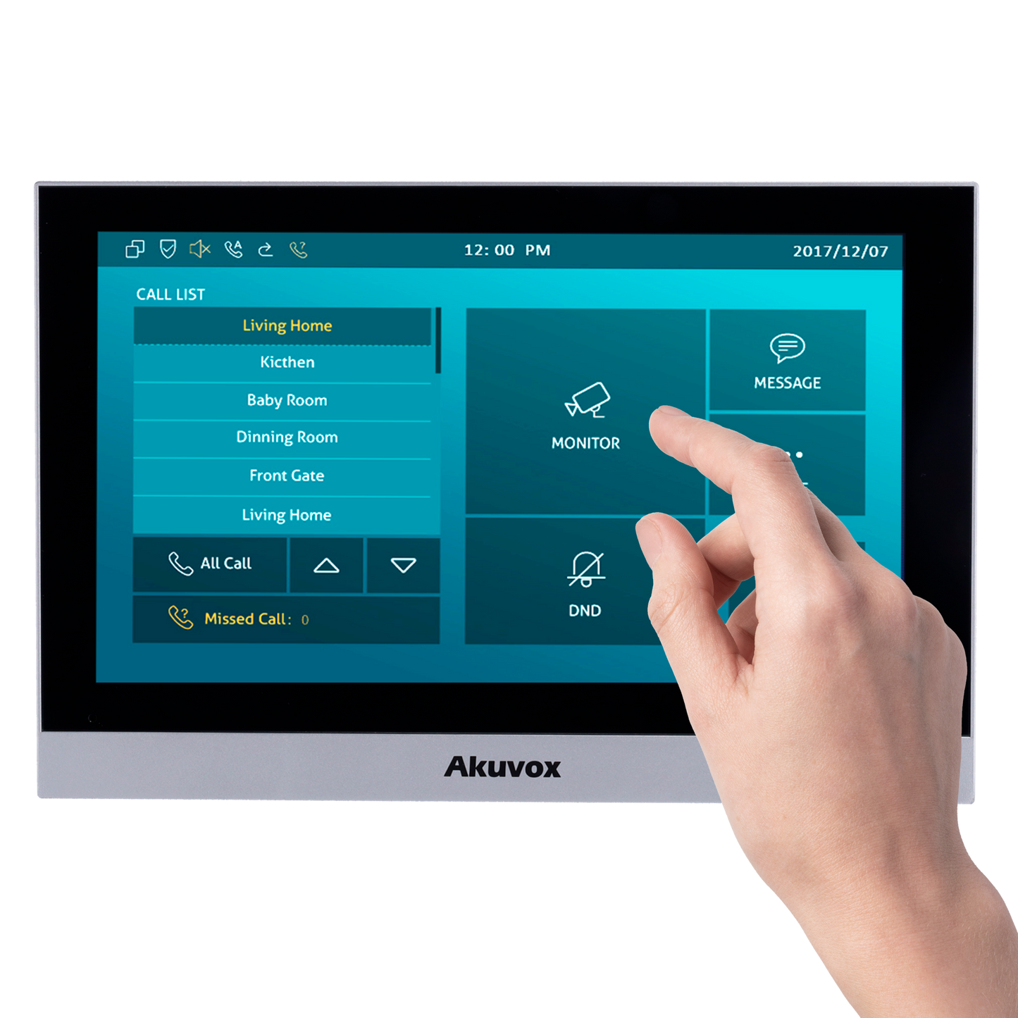 Monitor Linux para videoporteiro Visor TFT de 7" 2 fios Akuvox AK-C313W-2