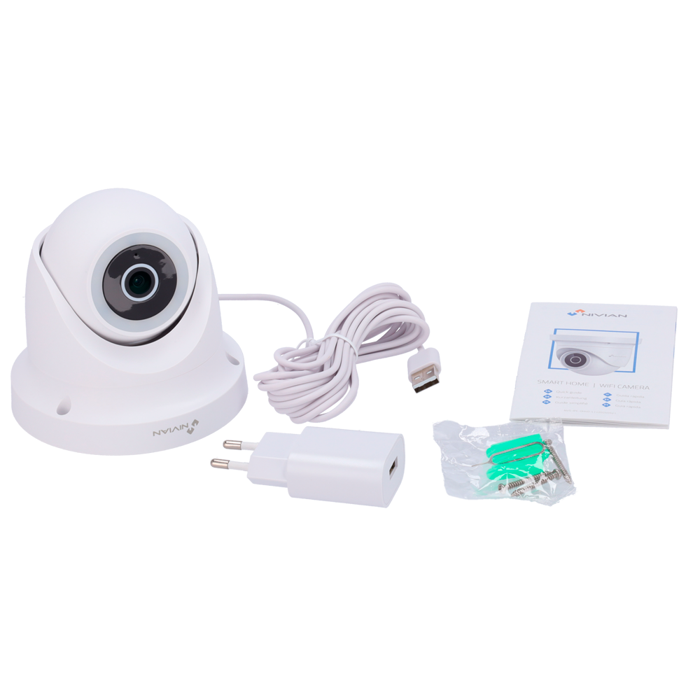 Nivian Smart Câmara Dome 2K 3MP NVS-IPC-0H4D-L