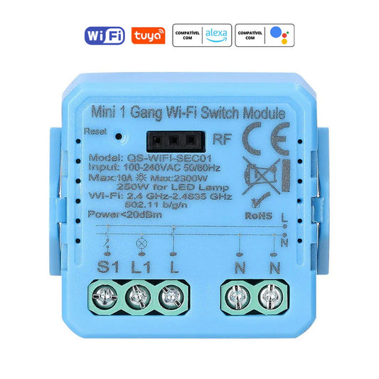 Mini Módulo de Luzes Wi-Fi Simples (1 gang)