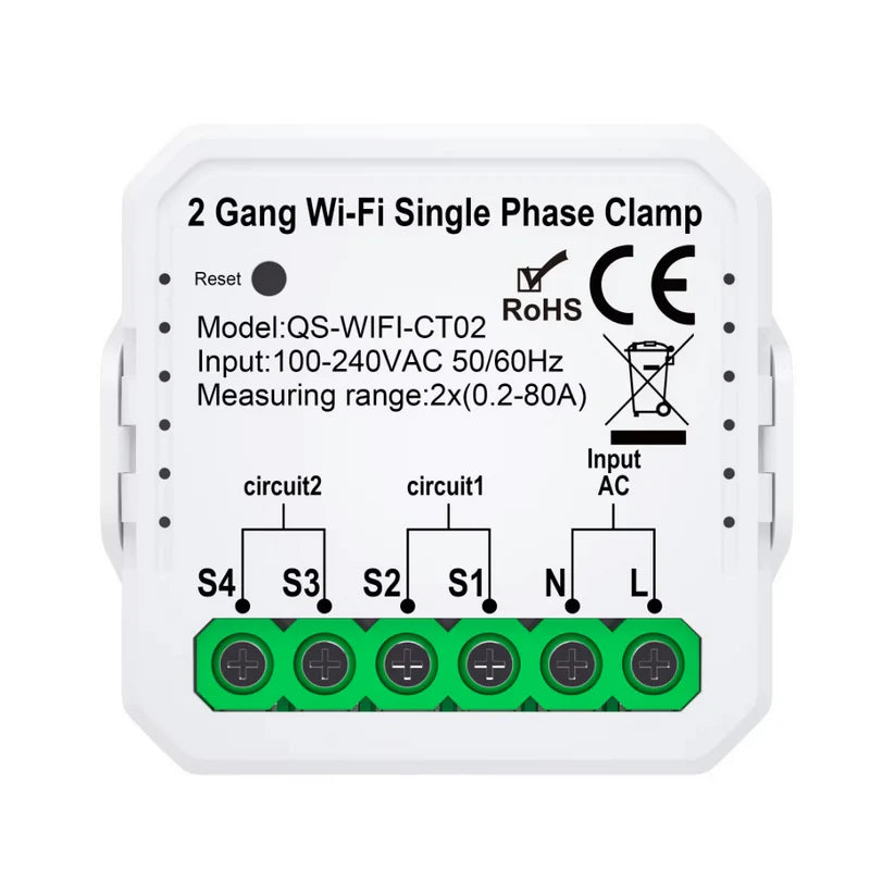 Medidor de Consumo Bifásico - Wi-Fi