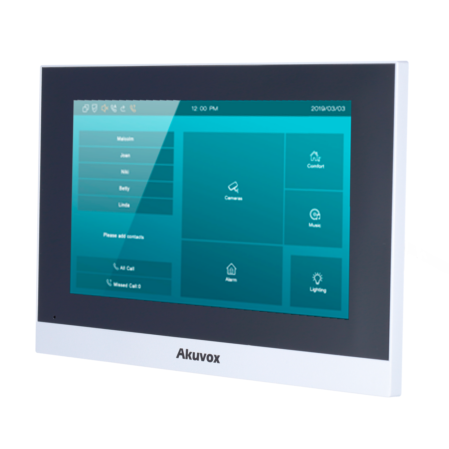 Monitor Linux para videoporteiro Visor TFT de 7" 2 fios Akuvox AK-C313W-2