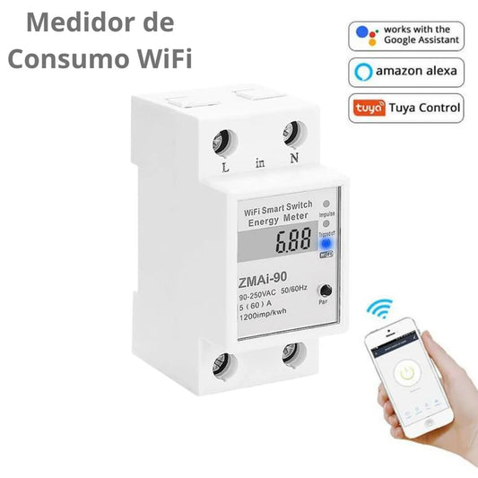 Medidor de Consumo Wi-Fi 50/60A Monofásico