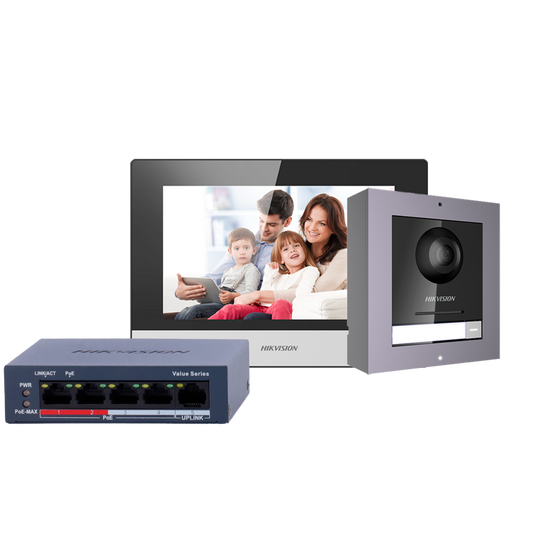 Kit Videoporteiro Hikvision DS-KIS602(B)