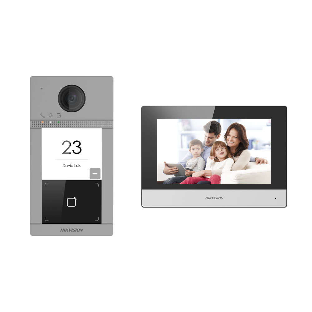 Kit Videoporteiro Hikvision com DS-KIS604-P(C)