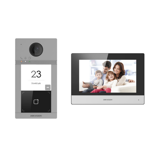 Kit Videoporteiro Hikvision com DS-KIS604-P(C)