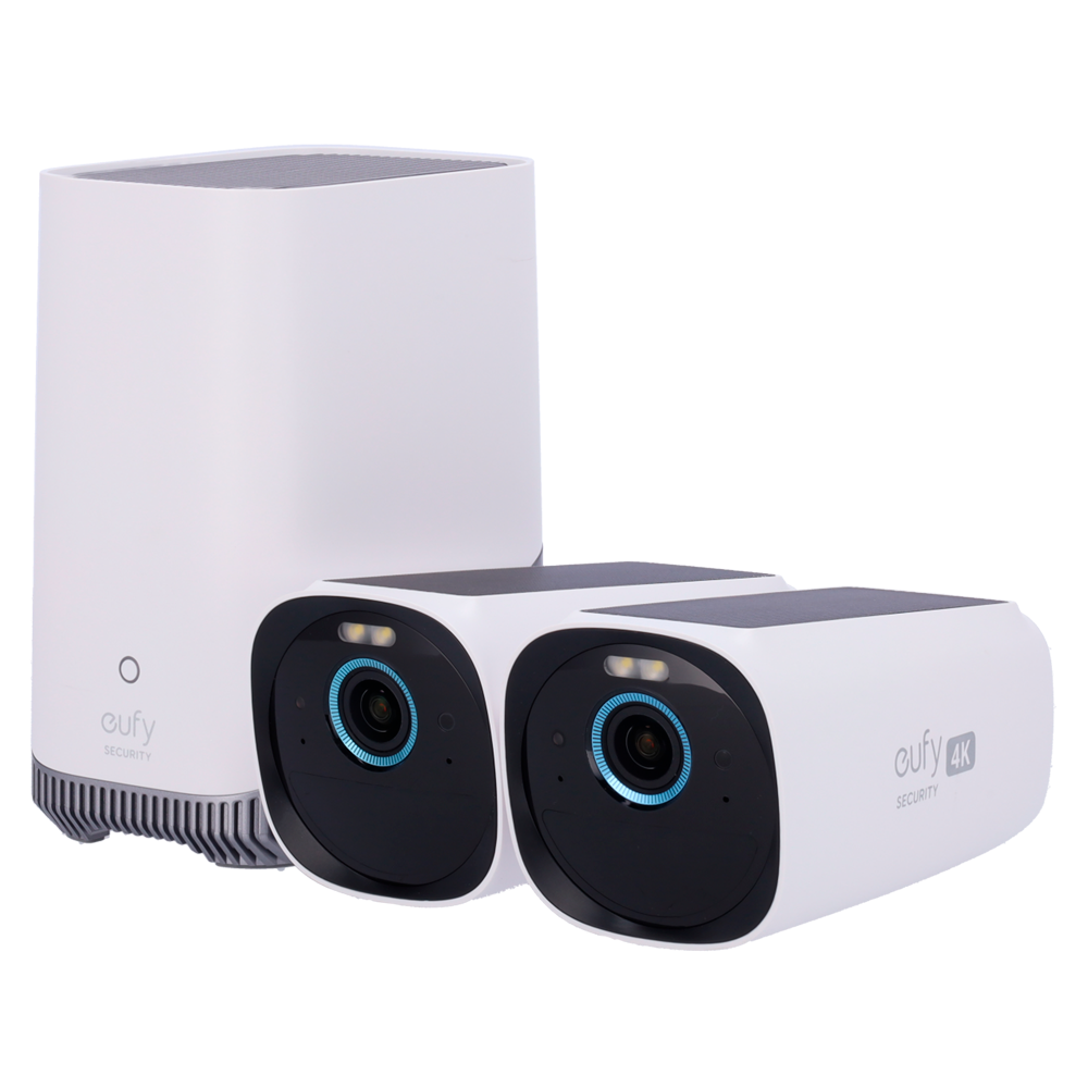 Kit 2 Câmaras 4K solar + 1 HomeBase 3 EUFY-CAM3-S330