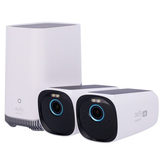 Kit 2 Câmaras 4K solar + 1 HomeBase 3 EUFY-CAM3-S330