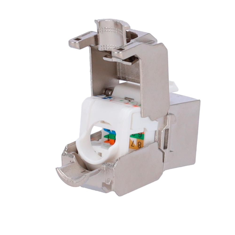 Conector saída RJ45 compatível com FTP 6A