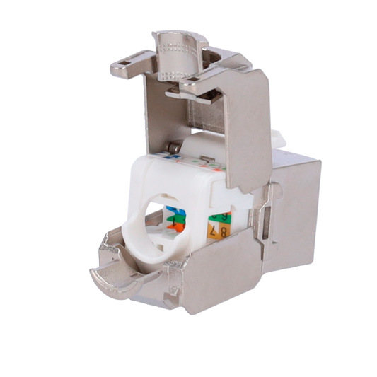 Conector saída RJ45 compatível com FTP 6A