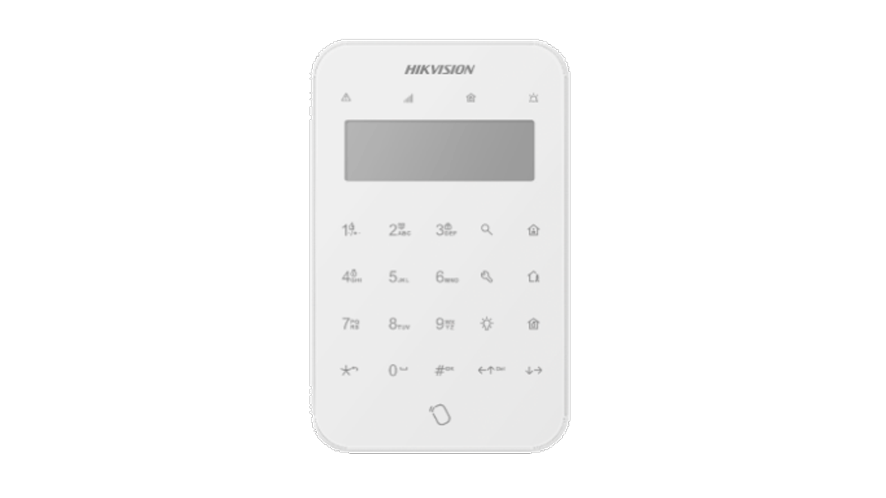 Teclado LCD para Controlo de Alarme HIKAXPRO DS-PK1-LT-WE