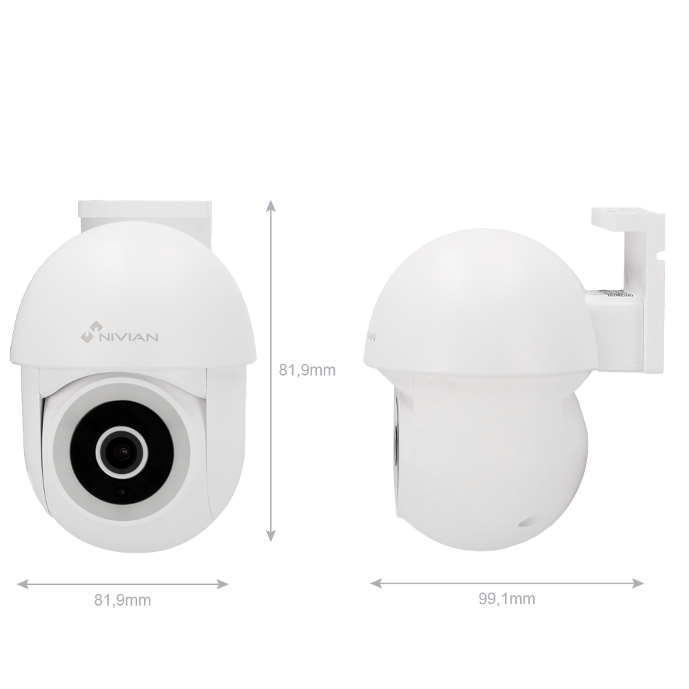 Nivian Smart Câmara 2K NVS-IPC-0S4-L-MINI