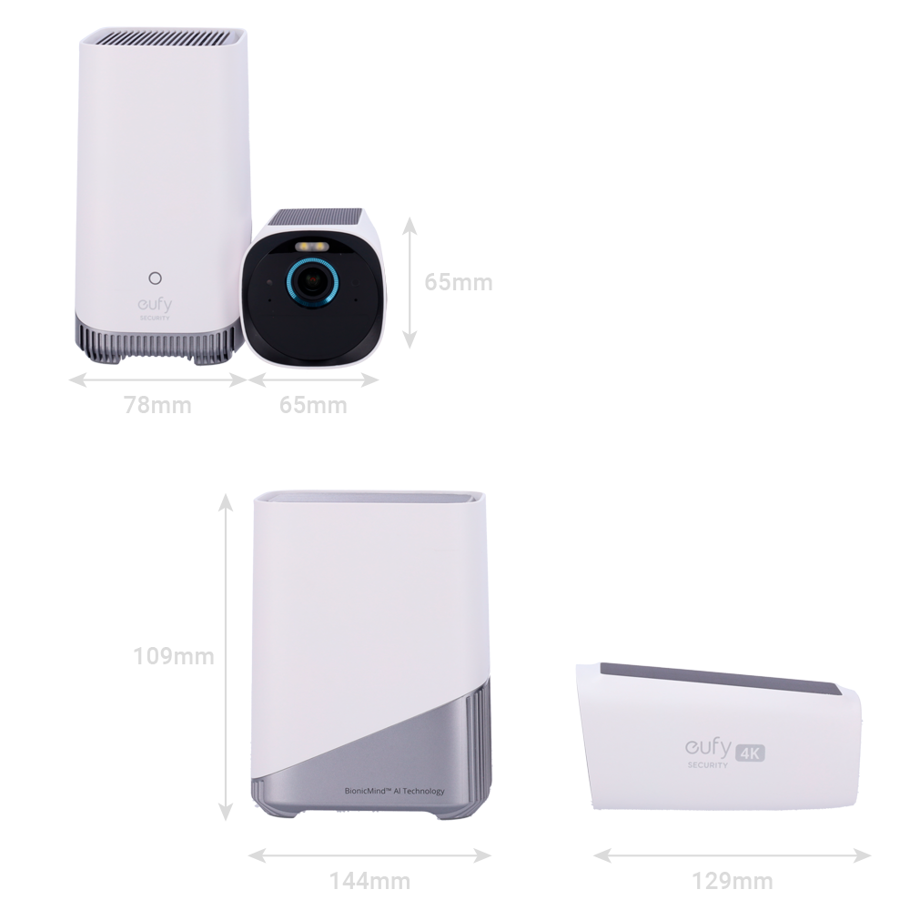 Kit 2 Câmaras 4K solar + 1 HomeBase 3 EUFY-CAM3-S330