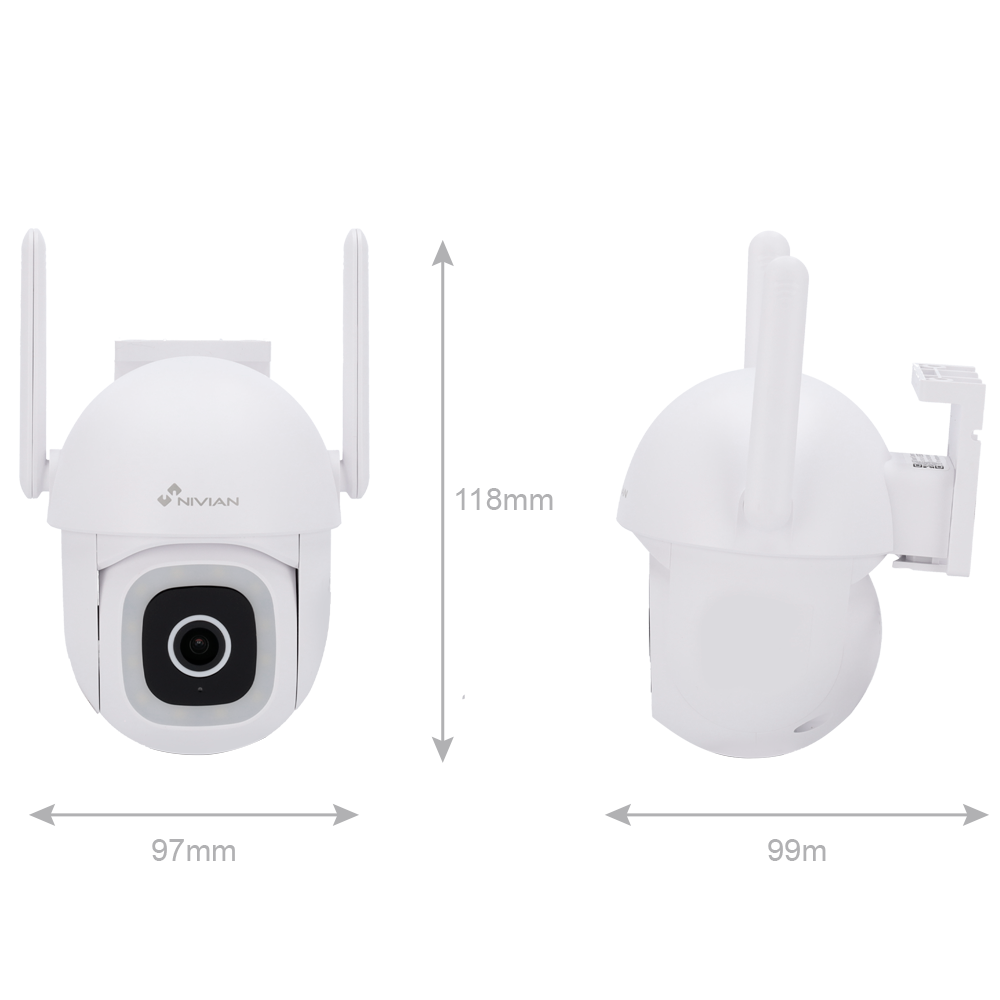 Nivian Smart Câmara 2K NVS-IPC-0S5-L-MINI