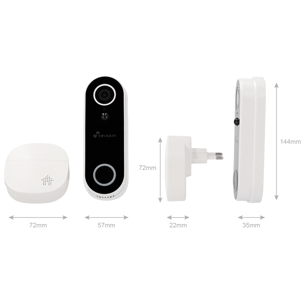 Nivian Smart Doorbell 2MP NVS-IPC-DB1