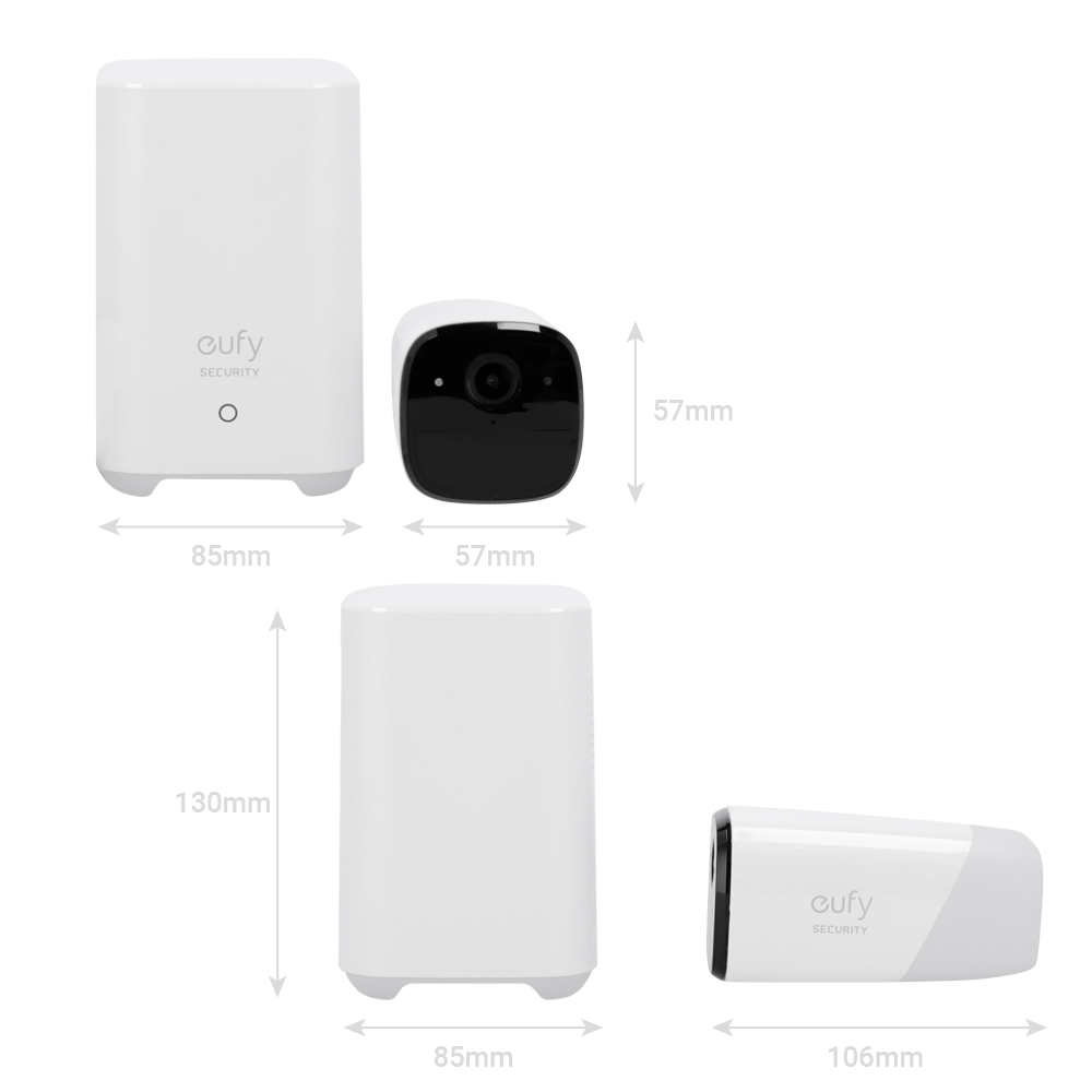 2 Câmaras + 1 HomeBase Eufy da Anker EUFY-CAM2C-S210