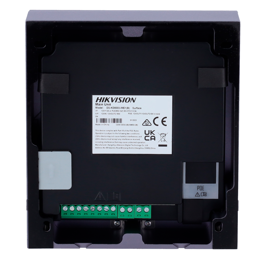 Videoporteiro IP Câmara 2 Mpx / Aplicação Móvel Através do Monitor / Modular DS-KD8003-IME1(B)/Surface