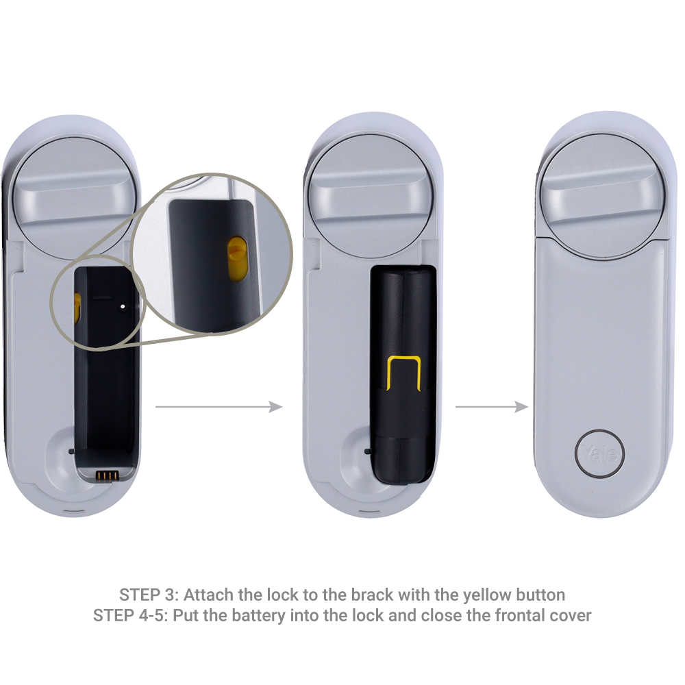 Fechadura com chaveiro inteligente BLE e WiFi Prata YALE