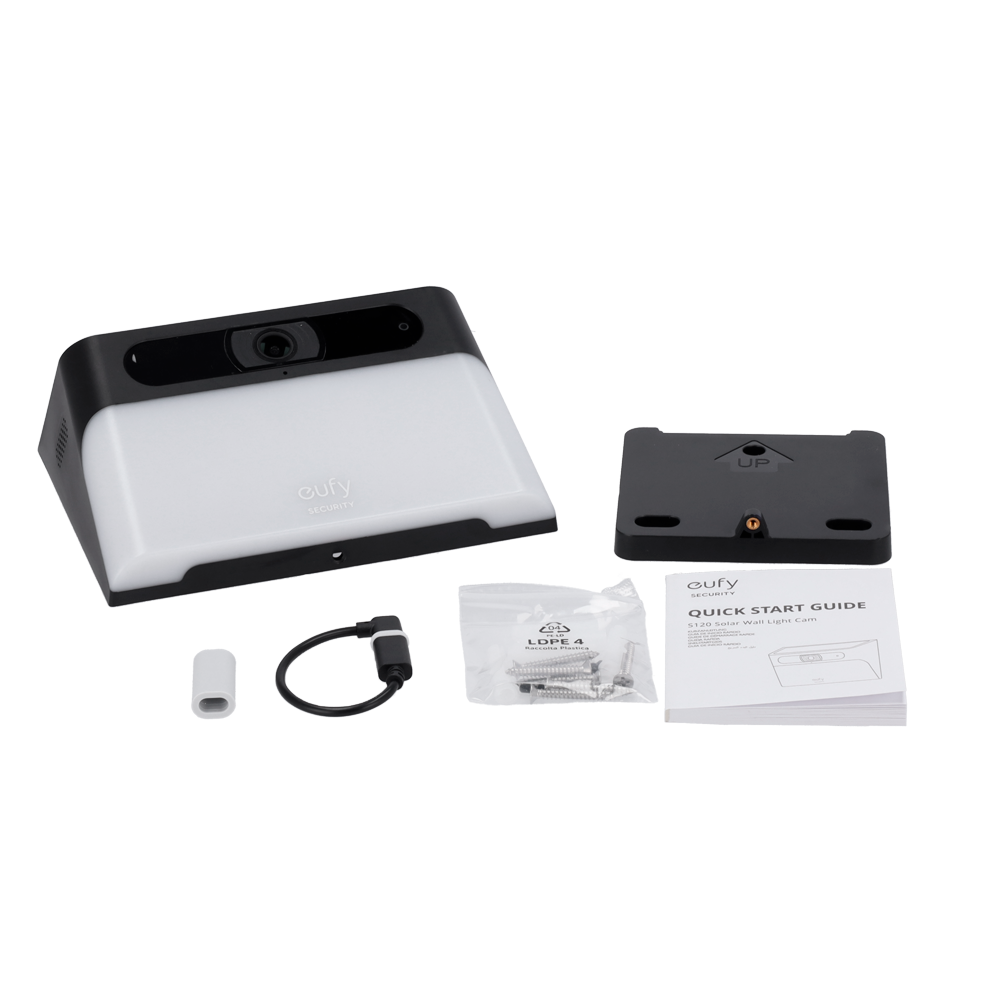Câmara com foco solar Eufy by Anker EUFY-SOLARWALL-LIGHTCAM-S120