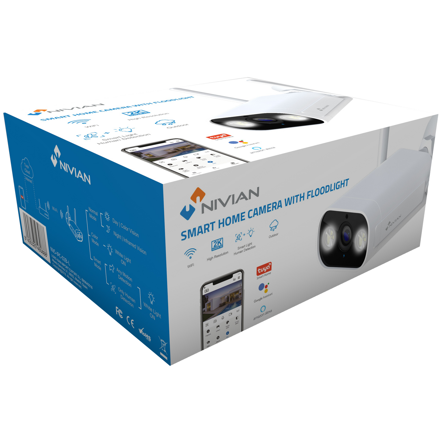 Nivian Smart Câmara 2K NVS-IPC-02-L