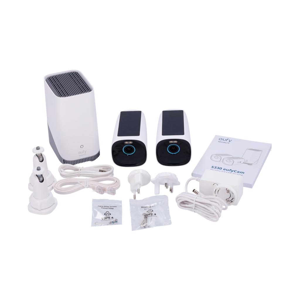 Kit 2 Câmaras 4K solar + 1 HomeBase 3 EUFY-CAM3-S330