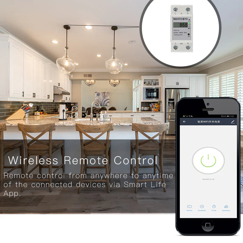 Medidor de Consumo Wi-Fi 50/60A Monofásico
